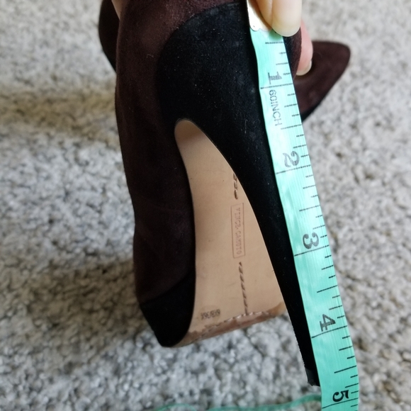 Vince Camuto suede brown and black heels 6.5 - Picture 7 of 7